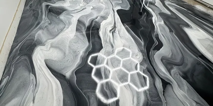 Metallic epoxy floor